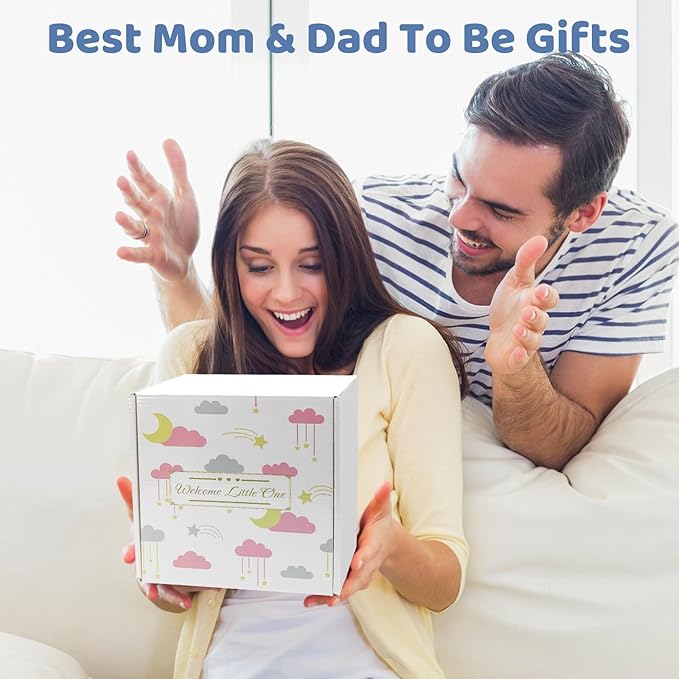 New Parents Gifts for Couples,Gender Reveal Gifts with New Mom and Dad Gifts Glass Cups Est 2025,Pregnancy Gifts for New Parents Gifts Basket,First Time Mom Gifts,Baby Shower Gifts