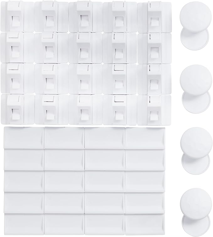 MATANA 20 Pack Magnetic Cabinet Locks Baby Proofing (20 Locks + 4 Keys) Adhesive Easy Installation, No Drilling Child Proof Cabinet Locks Magnetic Drawer Locks
