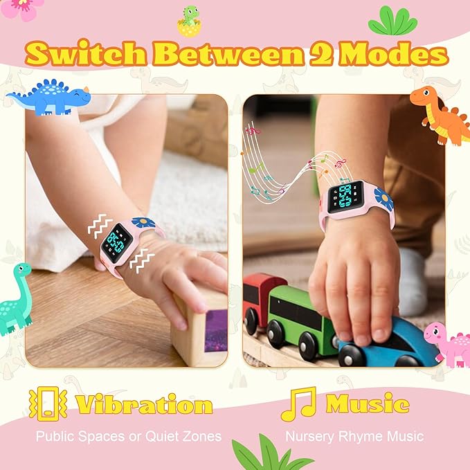 Toddler Potty Training Set – Potty Training Watch with Musical/Vibration Countdown Alerts, Fun Board Book, Progress Chart & Reward Stickers – Interactive Potty Training Kit for Kids Ages 2-6