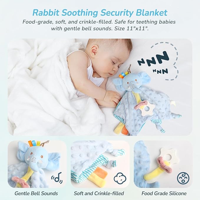 10PCS Baby Gift Sets, Baby Gift Basket for Boys Girls, Gender Neutral Gifts, Baby Bath Sets for New Baby, Rattle Swaddle Blanket Baby Gifts for Boys Girls