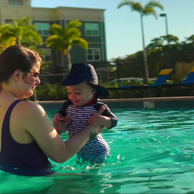 UMELOK Baby Boys UPF 50+ Sun Protection One Piece Rashguard Swimsuit with Snap Bottom