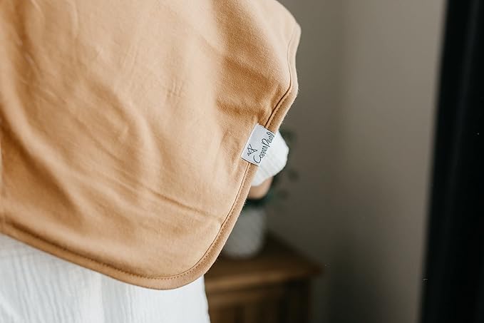 Copper Pearl Premium Baby Burp Cloths - 3-Pack Large Cotton Burp Cloths, Extra Soft Spit Up Rags with 3 Absorbent Layers, Perfect for Baby Boy and Baby Girl Gifts (21" x 10" Size, Dune Set)