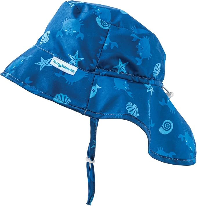 Tiny Twinkle Sun Protection Baby Flap Hat with UPF 50+ Sun Protection for Baby and Toddler Boys and Girls