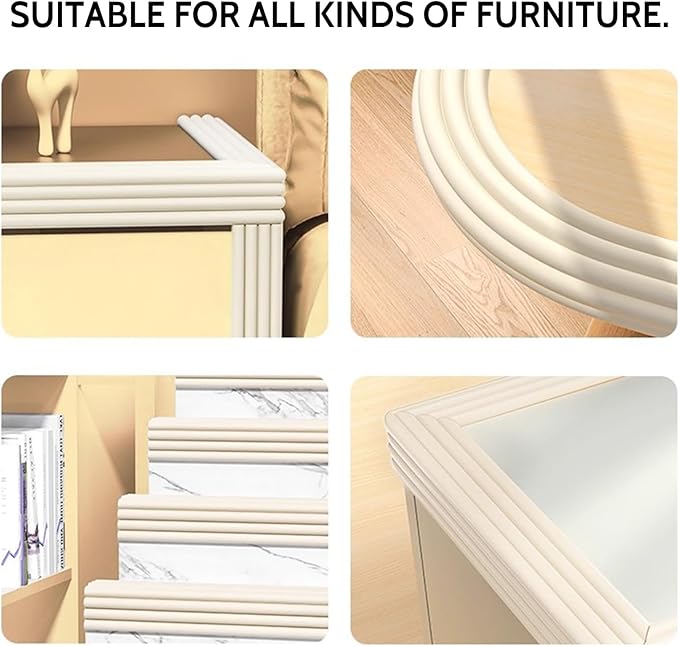 【6.56 Ft】 Baby Edge and Corner Guards - Soft Foam Table Bumper Strip, 3.15inch Wide Furniture Protector for Baby Proofing Table, Fireplace, Wall, Desk (Black)