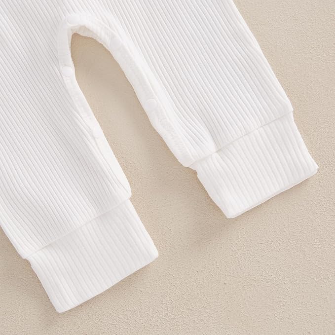 Newborn Girl Clothes Baby Girl Coming Home Outfit Zipper One-piece Outfits Ruffle Footie Bodysuit Jumpsuit Headband