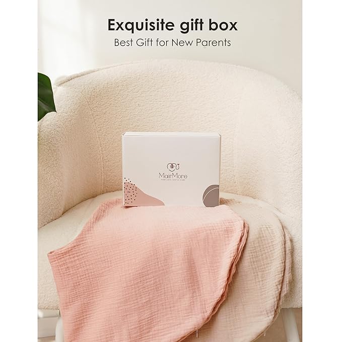 2-Pack Muslin Nursing Pillow Covers, Breathable 100% Cotton Breastfeeding Pillow Slipcovers for Standard Nursing Pillows, Soft Covers for Baby Girls and Boys with Zipper