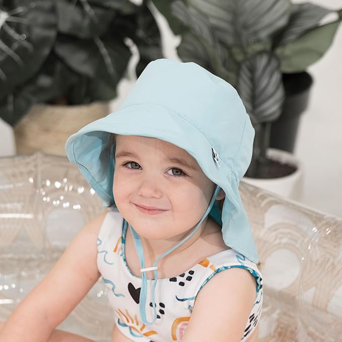 Tiny Twinkle Sun Protection Baby Flap Hat with UPF 50+ Sun Protection for Baby and Toddler Boys and Girls