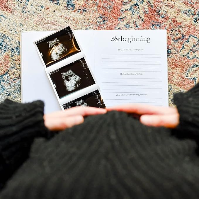 Pregnancy Prayer Journal - Christian Pregnancy Journal For Milestones - Linen-Bound Baby Book Keepsake - Gifts For Expecting Moms (Ivory, 110 Pages)