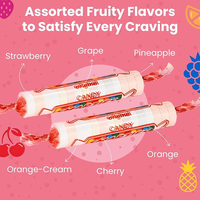 Smarties Candy Bulk Rolls Original Flavor - Gluten & Vegan Free - Classic Sweetness From Family Owned Company Since 1949, Peanut Free & Dairy Free - Perfect Halloween Candy - 5 Pound Bag