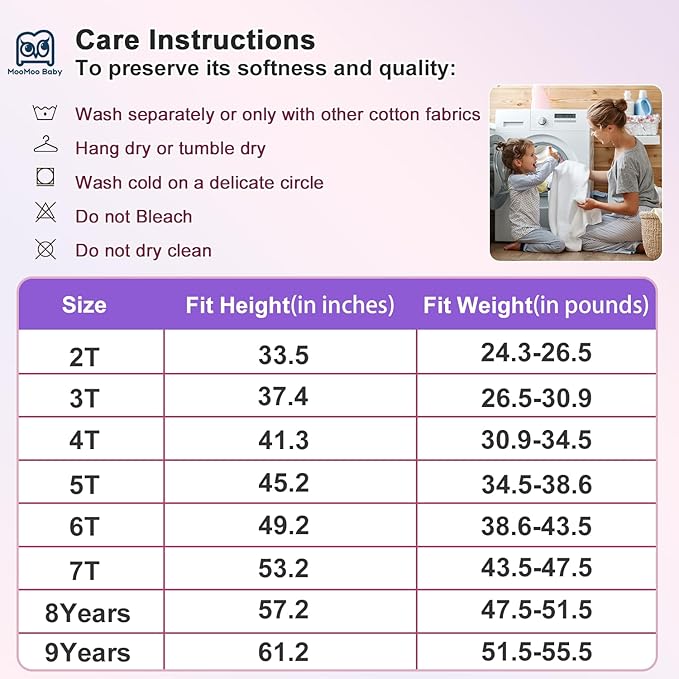 MooMoo Baby Training Underwear 10 Packs Absorbent Potty Training Pants for Boys and Girls Cotton Pee Pants 2T-9T