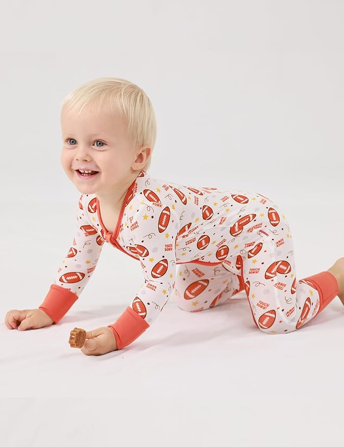 Footless Pajamas Baby Boy Girls, Viscose from Bamboo Baby Pajamas, Two Way Zipper Sleepers, Newborn Pjs