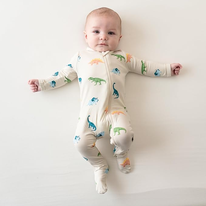 KYTE BABY Unisex Zipper Closure Footies, Rayon Made From Bamboo, 0-24 Months