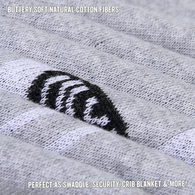 Knit Baby Swaddle Blanket - 100% Luxury Cotton Soft Cozy Receiving Swaddle Crib Stroller Blanket for Shower Gift Registry for Newborns, Infants, Toddlers (Llama - Grey)