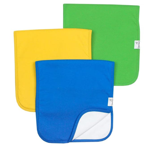 Copper Pearl Premium Baby Burp Cloths - 3-Pack Large Cotton Burp Cloths, Extra Soft Spit Up Rags with 3 Absorbent Layers, Perfect for Baby Boy and Baby Girl Gifts (21" x 10" Size, Blueberry Set)