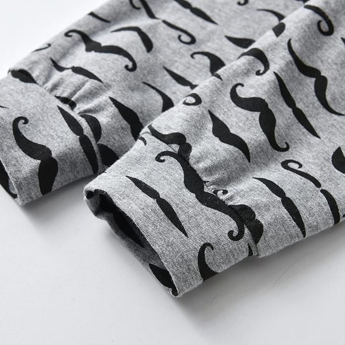 KuKitty Newborn Infant Baby Boy Clothes Long Sleeve Romper + Pants + Hat 3PCS Outfits Set