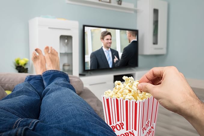 Kids Movie Night Popcorn Bucket – Pre-Filled Snack Basket Candy Bouquet with Popcorn, Candy, Cookies & Surprisel (Movie Night Peanut Butter)