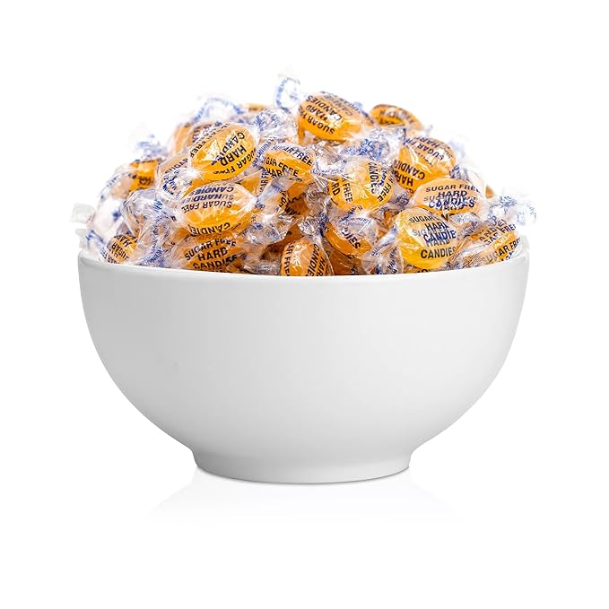 Sugar-Free Butterscotch Hard Candy - 1 Pound Pack (About 75 Count) - Individually Wrapped