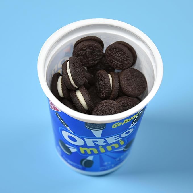 OREO Minis Chocolate Sandwich Cookies, 12 - 3.5 oz Snack Cups