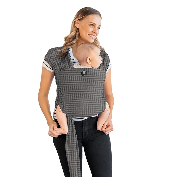 Moby Baby Wrap Carrier Classic by Petunia Pickle Bottom for Newborns to Toddlers (8-33lbs), Infant Sling Carrier, Lightweight & Hands Free Design, Adjustable for All Body Types (Houndstooth)
