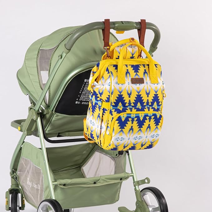 Montana West Wrangler Callie Diaper Bag Backpack with Stroller Straps Multifunction Baby Travel Bag WG2204-9110YL