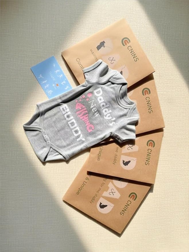 Cnins Funny Baby Bodysuit & Daddy Matching Cotton Outfit for Wild One 1st Birthday, Unisex Newborn Infant Clothes 0-24M