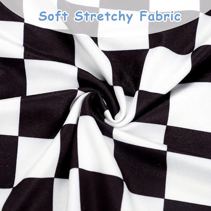 TANOFAR Car Seat Cover for Baby, Multi-Use Cover Carseat Canopy, High Stretchy & Breathable Infant Carseat Cover, Shower Gifts for Unisex Boys and Girls (Black Checkered)