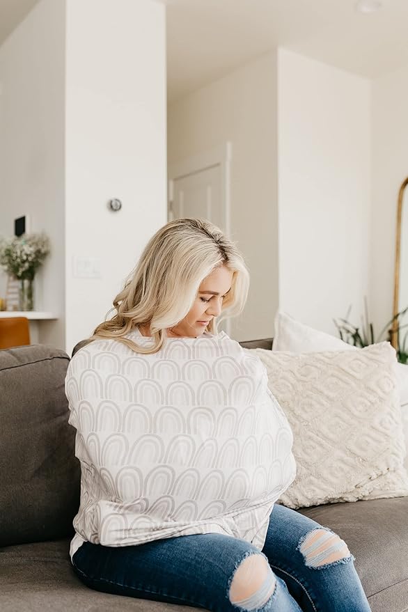 Copper Pearl Multi-Use Cover: Car Seat Covers, Nursing Cover, and Stroller Cover for Sun - Stretchy Fabric, All-Season Use, Stylish Designs, Easy Access for Moms - Bliss