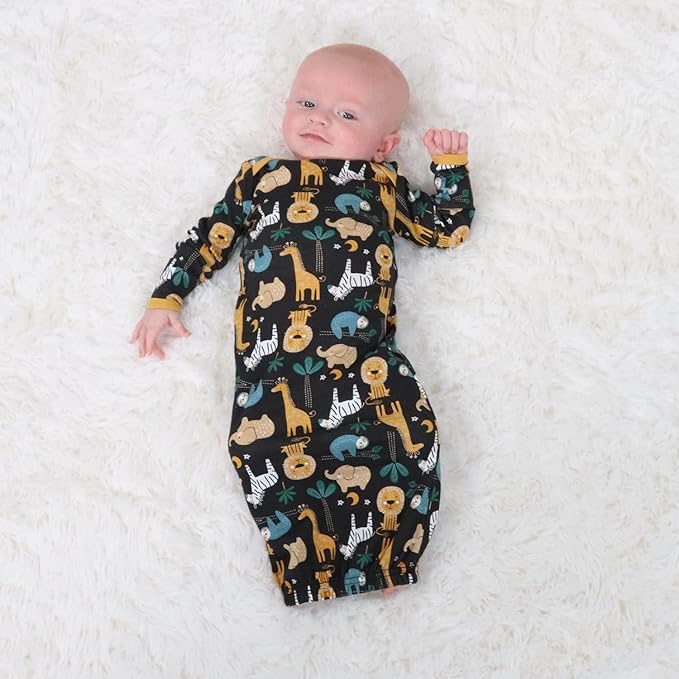 The Peanutshell Baby Layette Gift Set for Baby Boys - 16 Piece Boy Baby Clothes Newborn to 9 Months - King of the Jungle