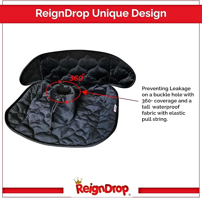 ReignDrop Piddle Pad Car Seat Protector for Toddler and Baby Potty Training – Waterproof Car Seat Pee Pad – Reusable Liner – Soft Velvet Exterior – Non-Slip Back – with Wash Bag – Machine Washable