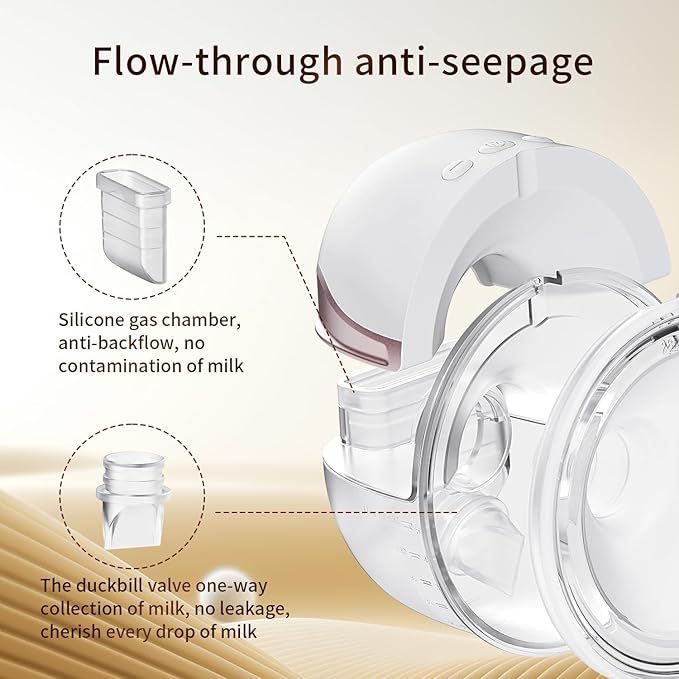 Springhope No.586S Wearable Breastfeeding Pump Hands Free with 4 Modes & 9 Levels Strong Suction Adjustment, Electric Breast Pump Wireless 28/24/21/19 mm Flange, Portable & Cordless, 5 oz, 2Pcs