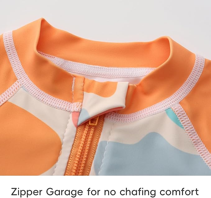 Baby Swimsuit UPF 50+ Sun Protection One Piece Zipper Beach Swimwear for Little Boys Girls Toddler