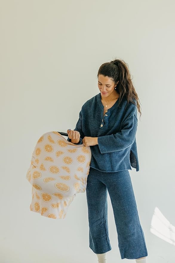 Copper Pearl Multi-Use Cover: Car Seat Covers, Nursing Cover, and Stroller Cover for Sun - Stretchy Fabric, All-Season Use, Stylish Designs, Easy Access for Moms - Cutie