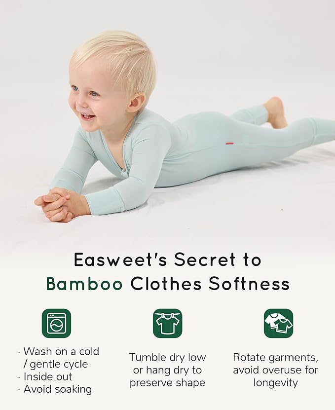 Footless Pajamas Baby Boy Girls, Viscose from Bamboo Baby Pajamas, Two Way Zipper Sleepers, Newborn Pjs