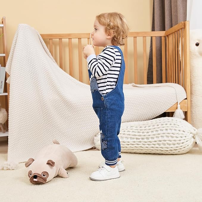 Cute Baby Boy Clothes Suit Toddler Boys' Striped long Sleeve T-Shirt+Denim Overalls Jumpsuit Pants Outfits Sets