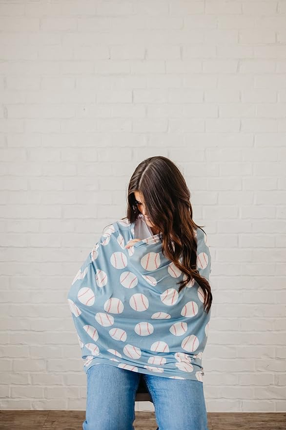 Copper Pearl Multi-Use Cover: Car Seat Covers, Nursing Cover, and Stroller Cover for Sun - Stretchy Fabric, All-Season Use, Stylish Designs, Easy Access for Moms - Slugger