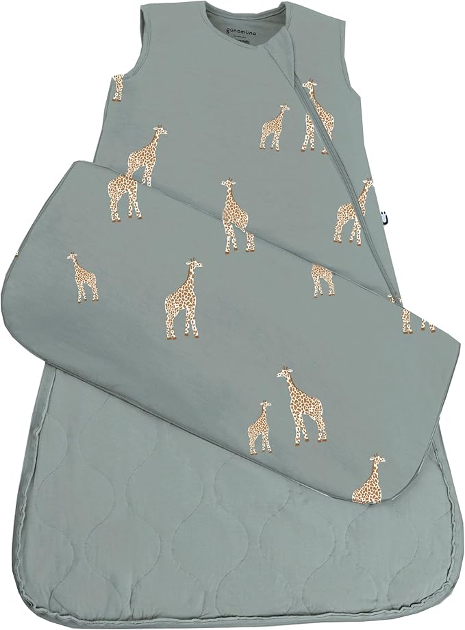 GUNAMUNA günamüna Unisex Baby, Toddler Wearable Blanket, Sleeping Bag Bamboo Rayon, Sleep Sack with Diaper Zipper, 1.0 TOG