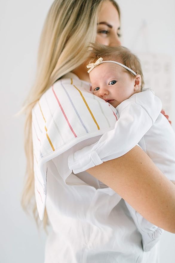 Copper Pearl Premium Baby Burp Cloths - 3-Pack Large Cotton Burp Cloths, Extra Soft Spit Up Rags with 3 Absorbent Layers, Perfect for Baby Boy and Baby Girl Gifts (21" x 10" Size, Olive Set)