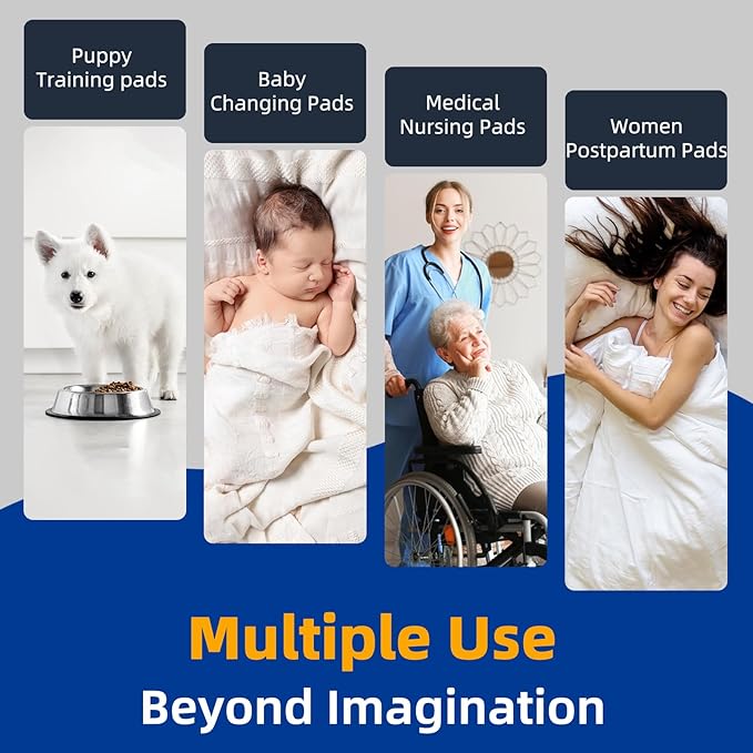 Extra Large Disposable Bed Pads 36"x 48"(20 Count) Adult Chucks Incontinence Underpads,Thicken Premium Tear Resistant Waterproof Pee Pads for Elderly,Kids,10X Super Absorbency Puppy Training Pads