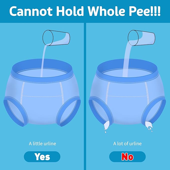 BIG ELEPHANT 6-Pack Potty Training Pants – 100% Cotton Absorbent Toddler Underwear for Boys and Girls (12M-10Y)