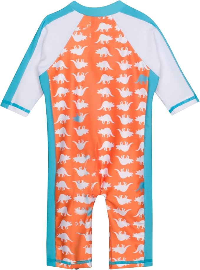 SwimZip Boys' Long-Sleeve UPF 50+ Swimsuit for Baby, Toddler, & Little Boys
