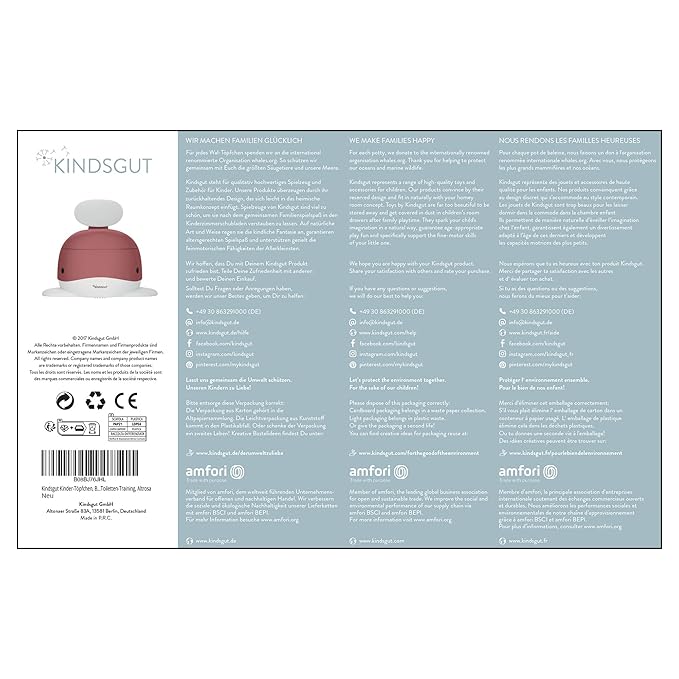 Kindsgut Potty Training Toilet in Whale Design, Designed in Germany, Potty Training in a Beautiful Design, Dusty Pink