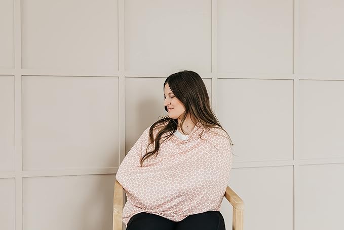 Copper Pearl Multi-Use Cover: Car Seat Covers, Nursing Cover, and Stroller Cover for Sun - Stretchy Fabric, All-Season Use, Stylish Designs, Easy Access for Moms - Star