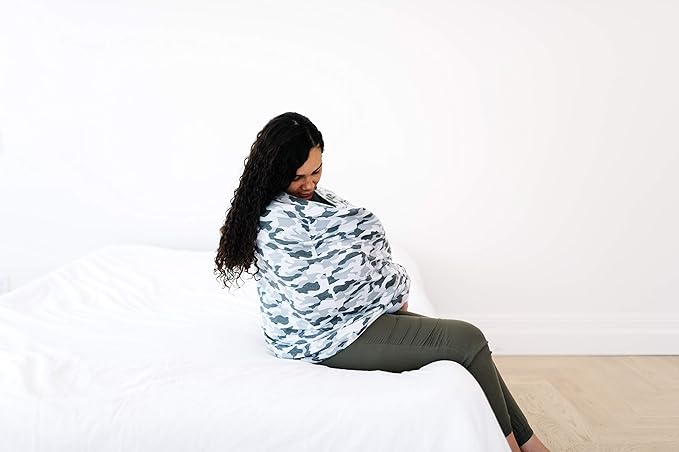 Copper Pearl Multi-Use Cover: Car Seat Covers, Nursing Cover, and Stroller Cover for Sun - Stretchy Fabric, All-Season Use, Stylish Designs, Easy Access for Moms - Gunnar