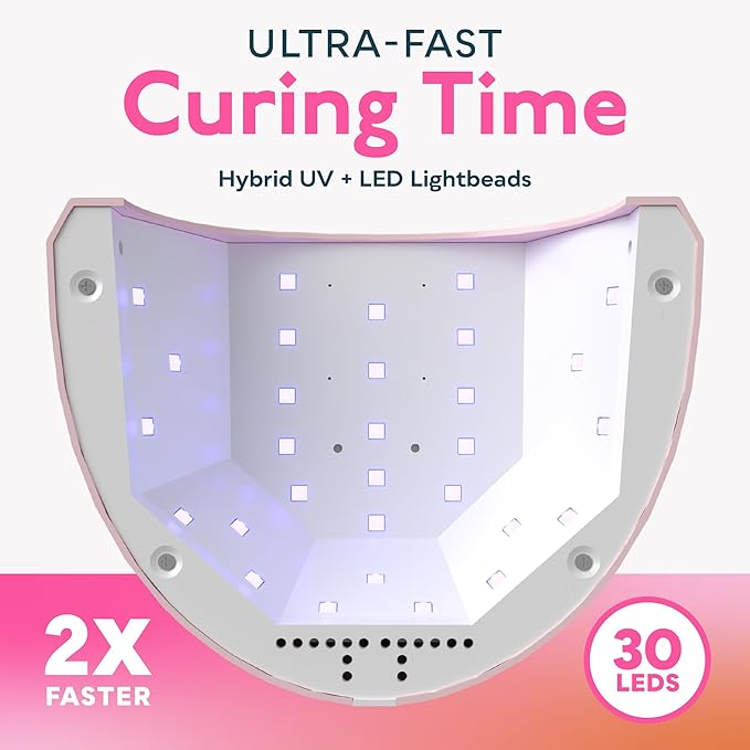 SUNUV UV Light for Gel Nails, UV Dryer for Gel Polish with 3 Timer Settings Professional LED Nail Lamp Art Tools Auto Sensor SUNone Pink