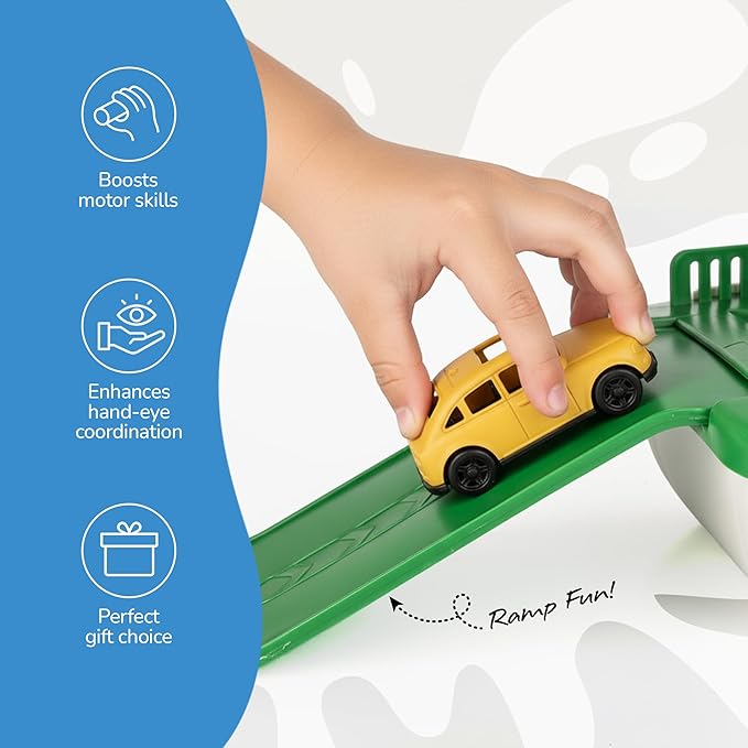 ArtCreativity Ferry Boat Bath Toy for Toddlers - 9 Pcs - Baby Bathtub Floating Water Toy with 4 Mini Cars, 4 Squirter Animals, Lights & Sounds for Imaginative Play - Kids Birthday Gift Party Favor