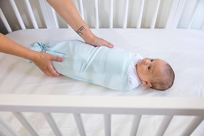 The Ollie Swaddle – Adjustable Baby Swaddle for Newborns | Pediatrician-Approved for Safe Sleep | Easy Closure | Arms-Out | Lightweight, Machine-Washable | Easy Diaper Access