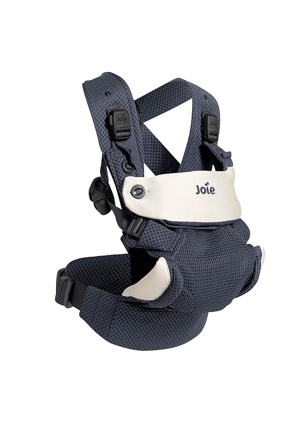 Joie Savvy Lite Air 3-in-1 Baby Carrier – Lightweight, Ergonomic Baby Carrier with 3 Carry Positions, Breathable Fabric, Padded Straps, and Lumbar Support (Indigo)