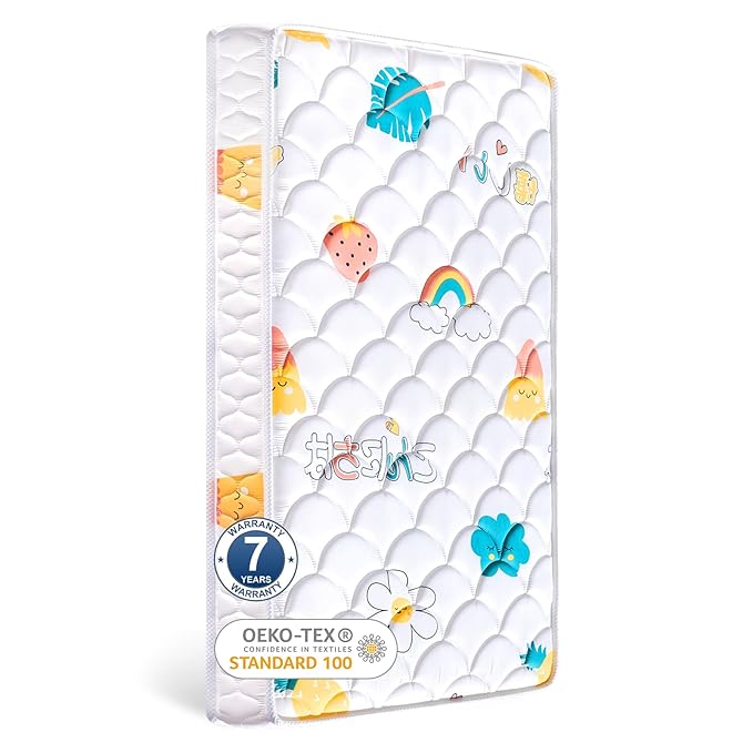 Premium Dual-Sided Baby Crib Mattress and Toddler Mattress - 52" x 27.6" x 5" - Breathable - Firm Soft - Fits Standard Cribs and Toddler Beds