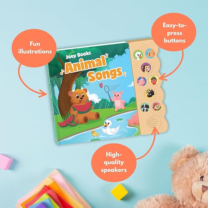 Animal Songs, Press and Play Song Book Nursery Rhymes, Button and Sound Module, Classic Nursery Rhymes and Animal Music