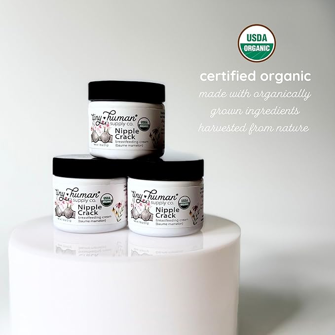 Organic Nipple Cream, Nipple Crack Lanolin Free Nipple Butter (3 Pack), Balm for Breastfeeding Mothers, No Need to Wash Off, Safe for Baby and Mama